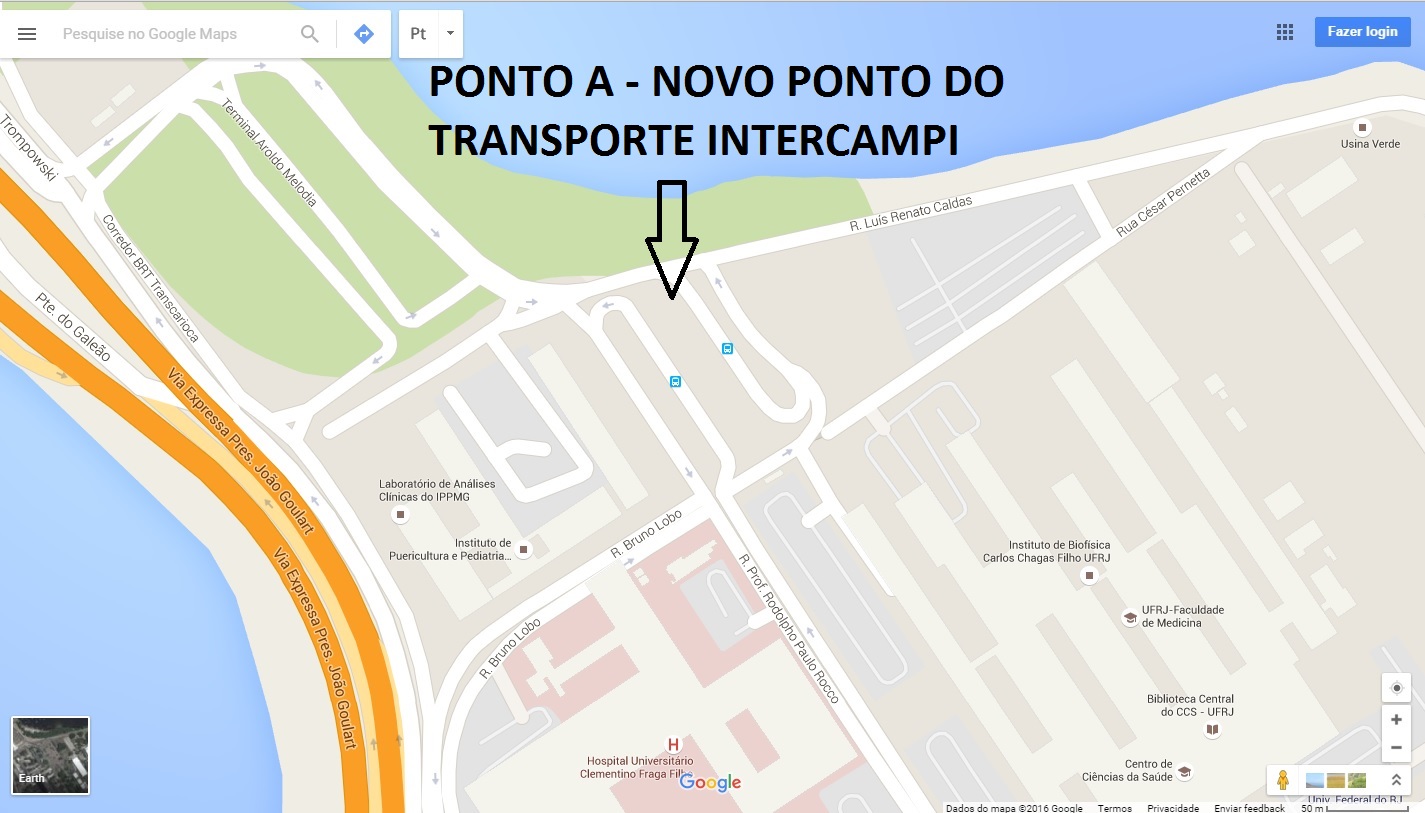 NOVO Ponto Ônibus INTERCAMPI PONTO A Terminal da UFRJ Estação UFRJ Google Maps