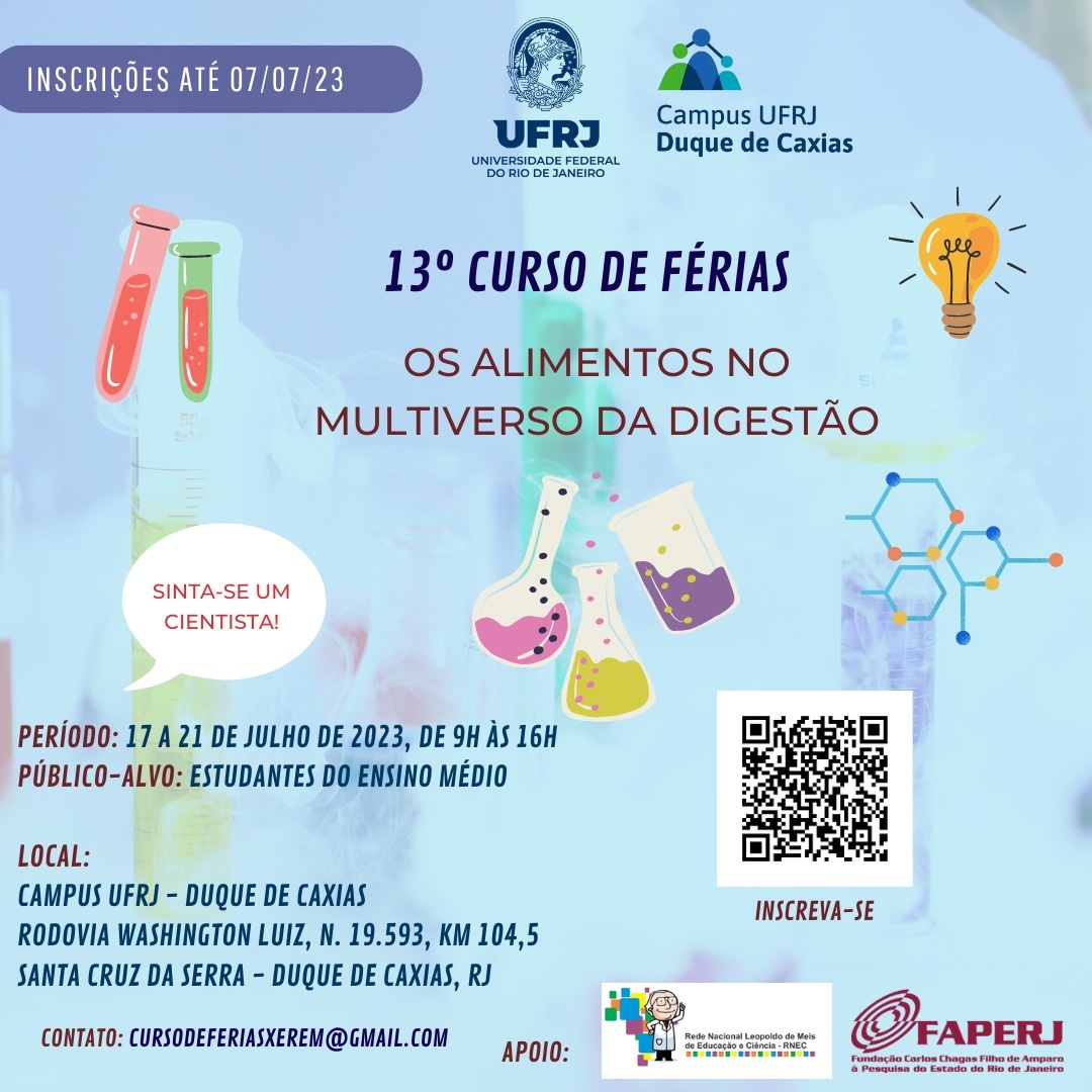 CURSO DE FÉRIAS - SEMANA DE 17 A 21 DE JULHO