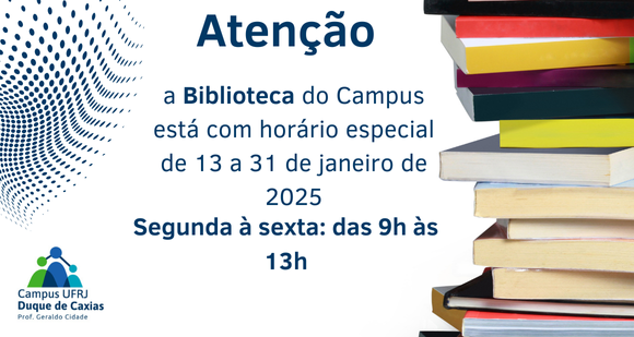a Biblioteca está com horário especial 580 x 309 px