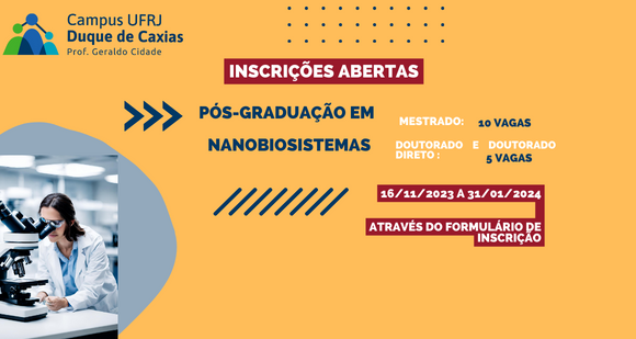 Processo Seletivo para ingresso no Mestrado, Doutorado e Doutorado Direto de Nanobiossistemas Programa de Pós Graduação em Nanobiossistemas (2024)